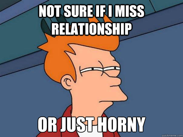 Not sure if i miss relationship Or just horny - Not sure if i miss relationship Or just horny  Futurama Fry