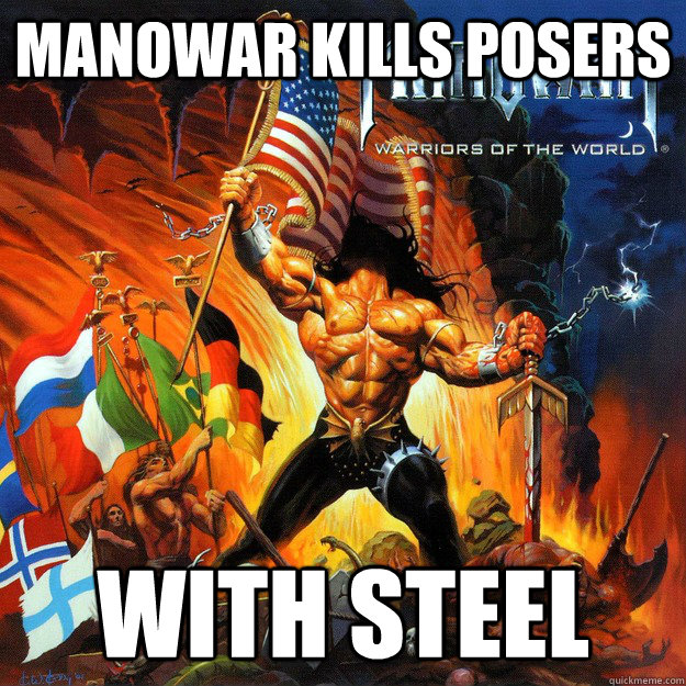 manowar kills posers with steel - manowar kills posers with steel  manowar