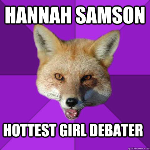 Hannah Samson hottest girl debater  Forensics Fox