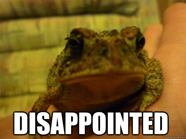  disappointed -  disappointed  Disappointed frog