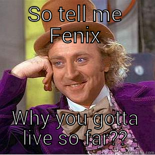 SO TELL ME FENIX WHY YOU GOTTA LIVE SO FAR?? Condescending Wonka