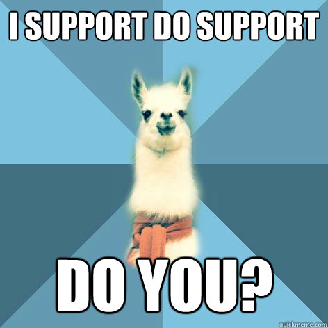 i support do support do you?  Linguist Llama