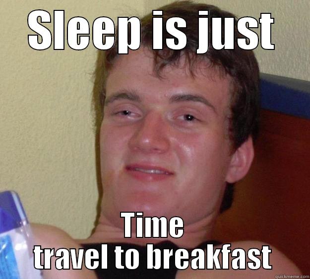 SLEEP IS JUST TIME TRAVEL TO BREAKFAST 10 Guy