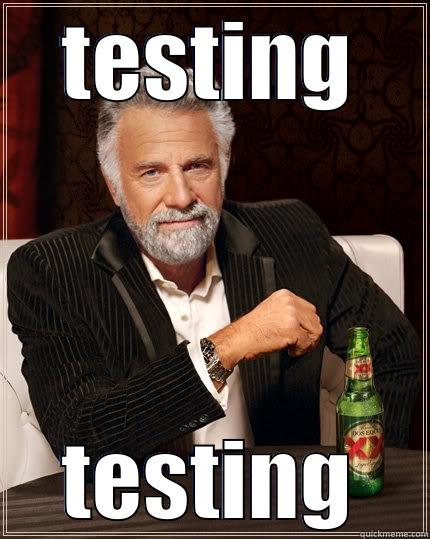 TESTING TESTING The Most Interesting Man In The World