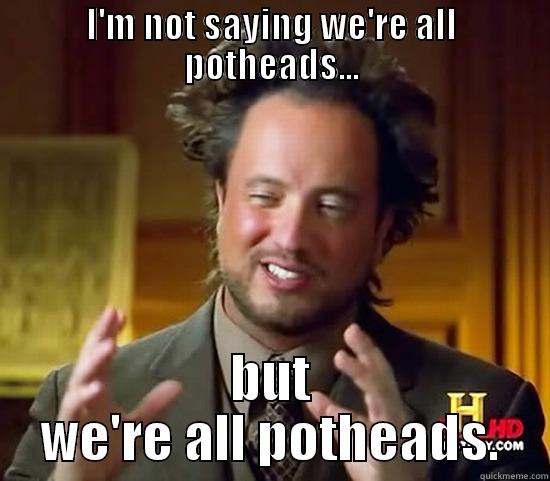 not all potheads - I'M NOT SAYING WE'RE ALL POTHEADS... BUT WE'RE ALL POTHEADS. Ancient Aliens