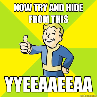 Now try and hide from this yyeeaaeeaa  Fallout new vegas