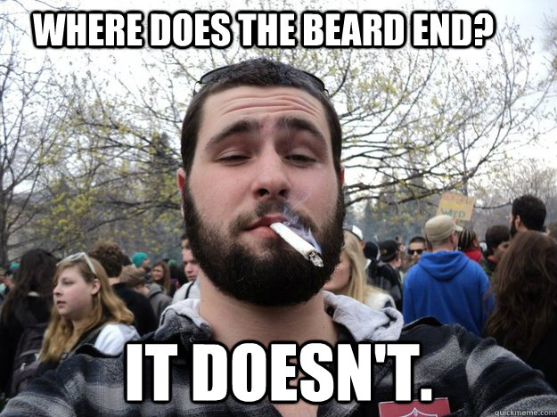 Where does the beard end? It doesn't.  