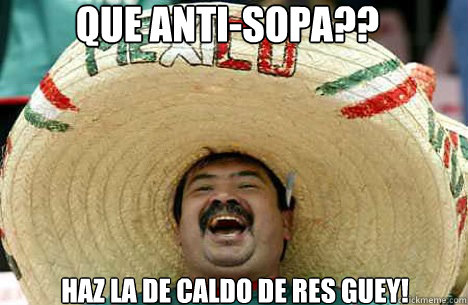 que anti-sopa?? haz la de caldo de res guey!  Merry mexican