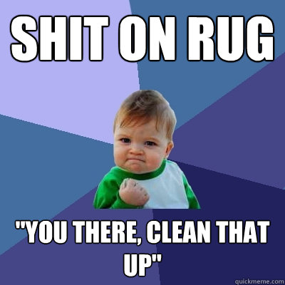 shit on rug 