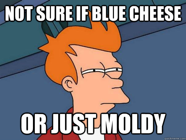 Not sure if Blue Cheese Or just moldy  Futurama Fry