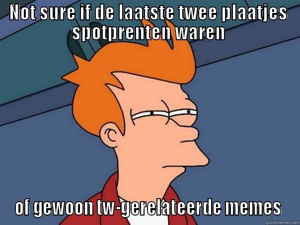 NOT SURE IF DE LAATSTE TWEE PLAATJES SPOTPRENTEN WAREN OF GEWOON TW-GERELATEERDE MEMES Futurama Fry