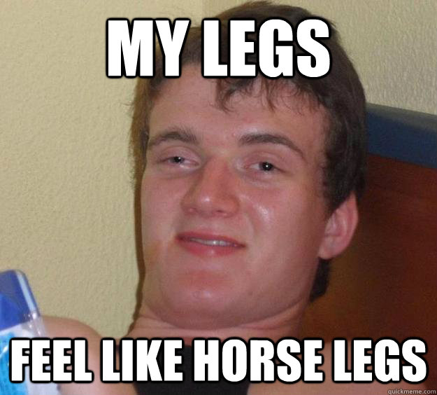 My legs feel like horse legs - My legs feel like horse legs  10 Guy