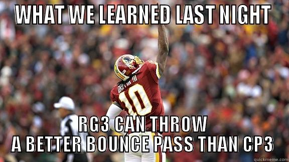 rg3 bounce pass - WHAT WE LEARNED LAST NIGHT RG3 CAN THROW A BETTER BOUNCE PASS THAN CP3 Misc