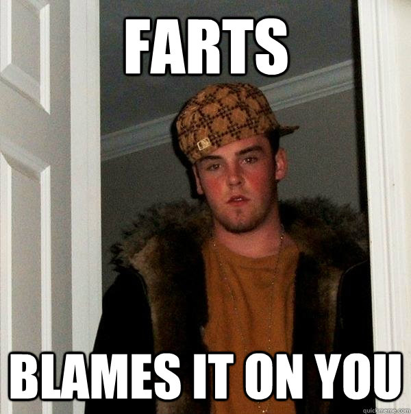 Farts Blames it on you  Scumbag Steve