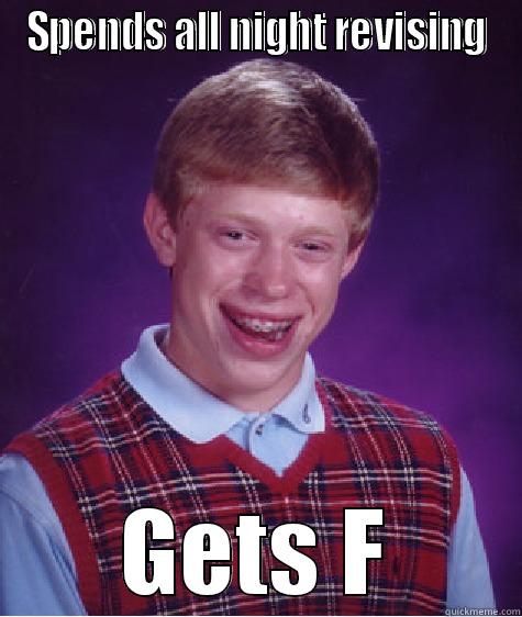 SPENDS ALL NIGHT REVISING GETS F Bad Luck Brian