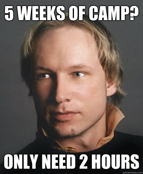 5 Weeks of camp? only need 2 hours - 5 Weeks of camp? only need 2 hours  Norway Shooter