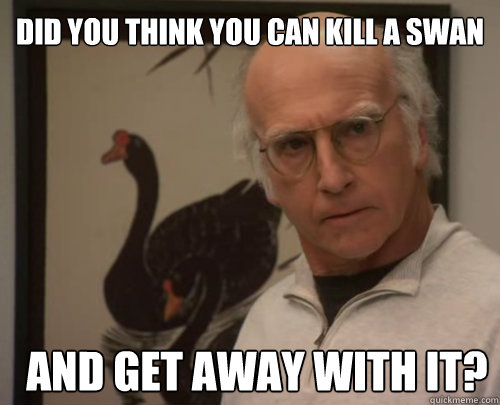 Did you think you can kill a swan and get away with it?  