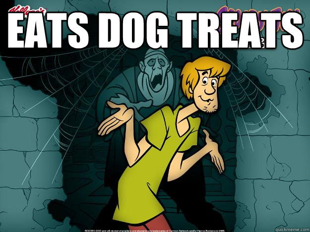 eats dog treats   Irrational Shaggy