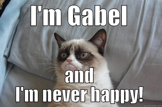 I'M GABEL AND I'M NEVER HAPPY! Grumpy Cat