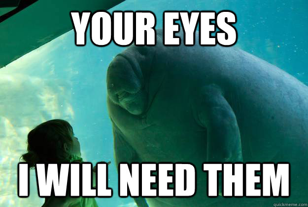 Your eyes I will need them  Overlord Manatee