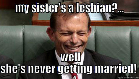     MY SISTER'S A LESBIAN?...      WELL SHE'S NEVER GETTING MARRIED! Misc