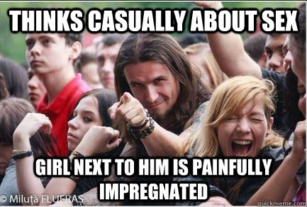 thinks casually about sex girl next to him is painfully impregnated  Ridiculously Photogenic Metalhead