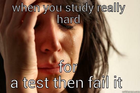 WHEN YOU STUDY REALLY HARD FOR A TEST THEN FAIL IT  First World Problems