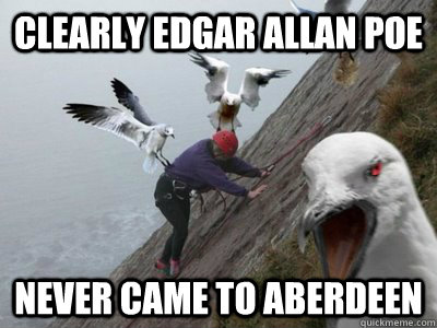 Clearly Edgar Allan Poe Never came to Aberdeen - Clearly Edgar Allan Poe Never came to Aberdeen  Aberdeen Seagulls