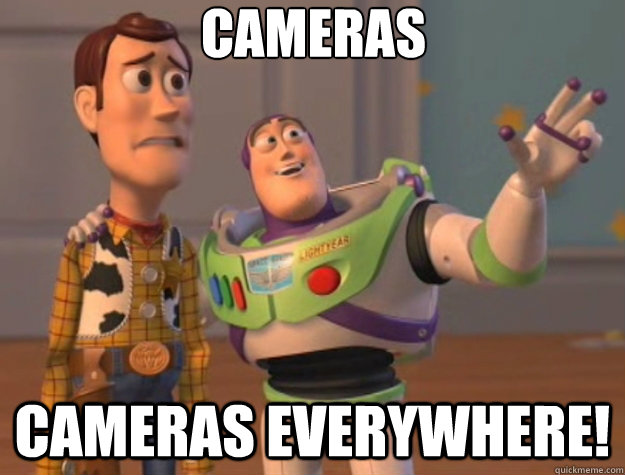 cameras cameras everywhere!  Toy Story