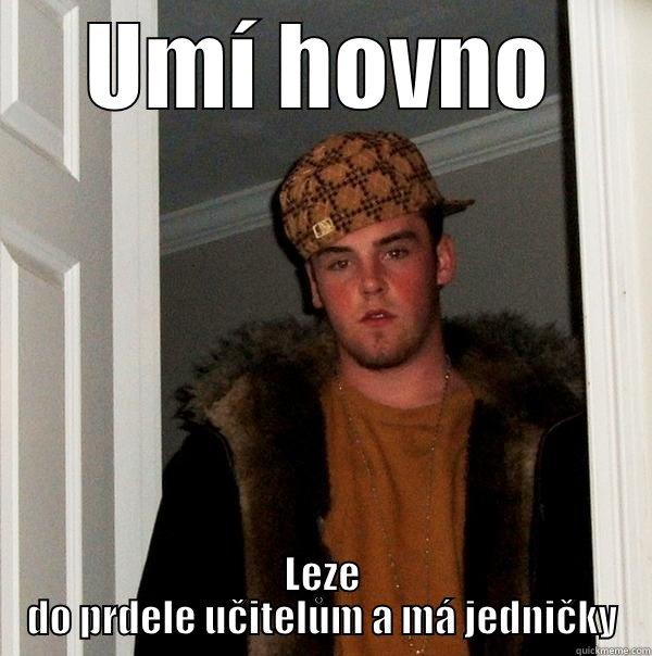 UMÍ HOVNO LEZE DO PRDELE UČITELŮM A MÁ JEDNIČKY Scumbag Steve