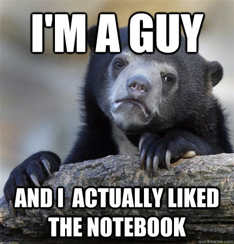 I'm a guy And i  actually liked the notebook - I'm a guy And i  actually liked the notebook  Confession Bear