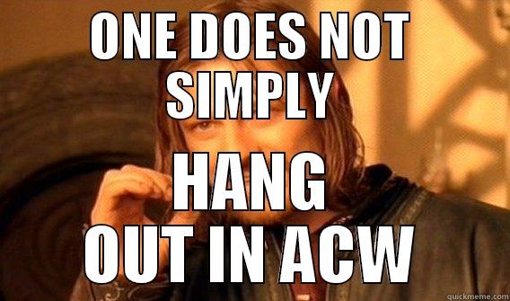 Work Related - ONE DOES NOT SIMPLY HANG OUT IN ACW One Does Not Simply