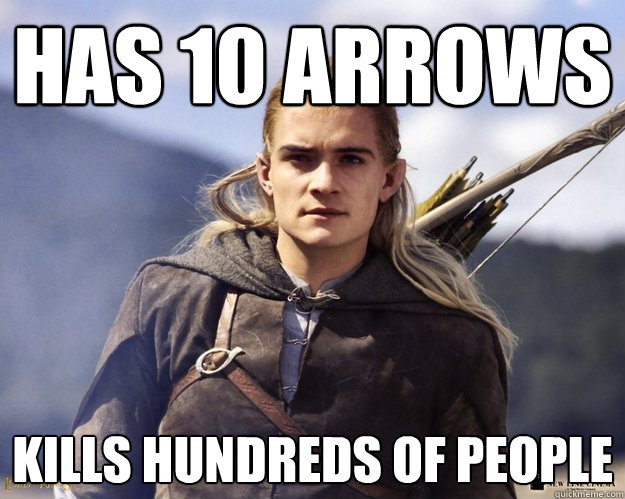 has 10 arrows kills hundreds of people  