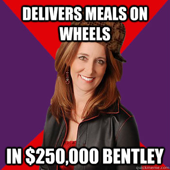 delivers meals on wheels in $250,000 bentley  