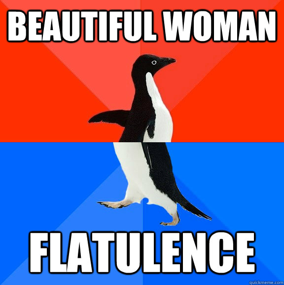 Beautiful woman flatulence - Beautiful woman flatulence  Socially Awesome Awkward Penguin