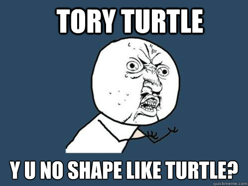 Tory Turtle y u no shape like turtle? - Tory Turtle y u no shape like turtle?  Y U No