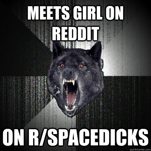 Meets girl on reddit on r/spacedicks  Insanity Wolf