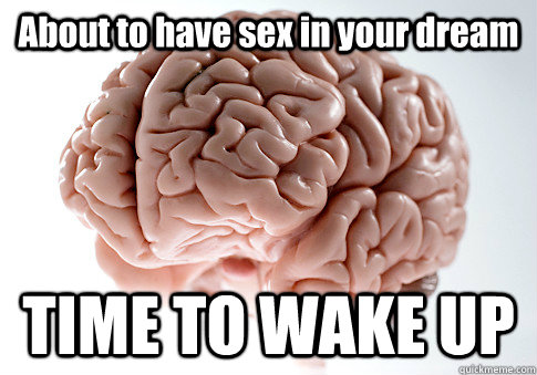 About to have sex in your dream TIME TO WAKE UP  Scumbag Brain