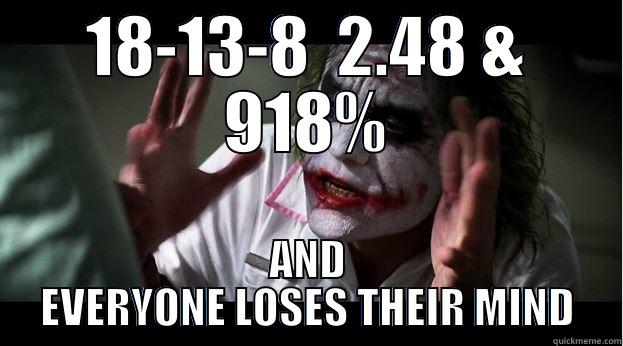 18-13-8  2.48 & 918% AND EVERYONE LOSES THEIR MIND Joker Mind Loss