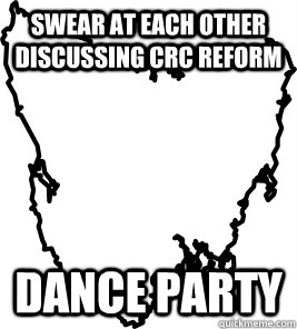 swear at each other discussing crc reform dance party  