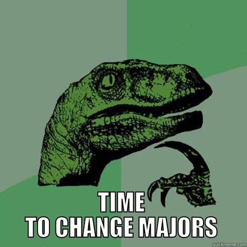  TIME TO CHANGE MAJORS Philosoraptor