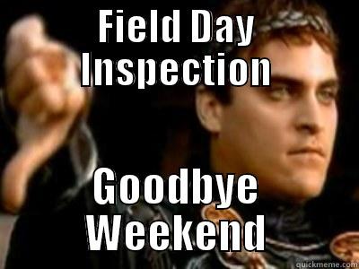 Field Day - FIELD DAY INSPECTION GOODBYE WEEKEND Downvoting Roman