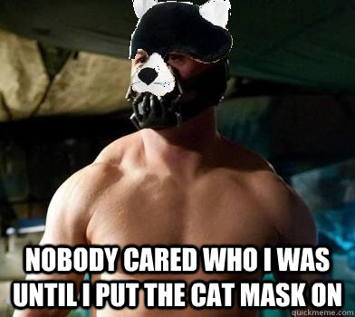  Nobody cared who i was until i put the cat mask on  cat bane