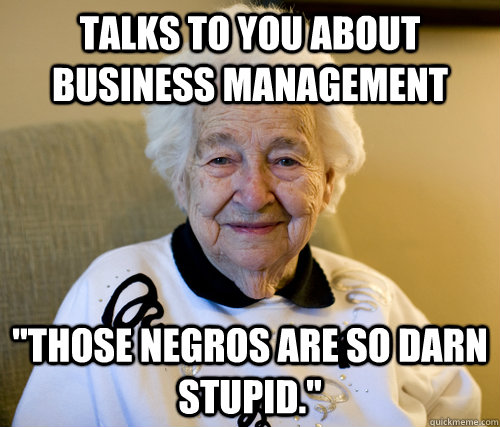 talks to you about business management 