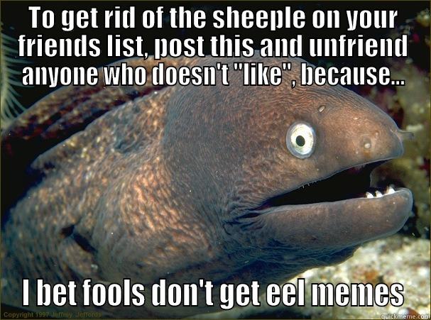 Eel Beams - TO GET RID OF THE SHEEPLE ON YOUR FRIENDS LIST, POST THIS AND UNFRIEND ANYONE WHO DOESN'T 