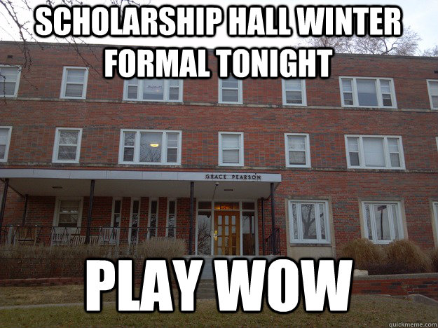 scholarship hall winter formal tonight play wow  