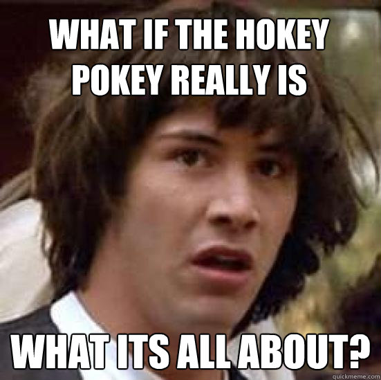 What if the hokey pokey really is What its all about?  conspiracy keanu