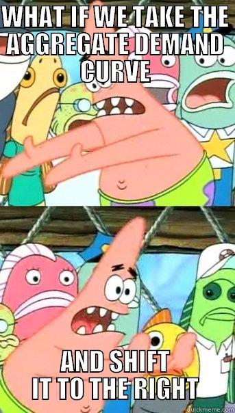 WHAT IF WE TAKE THE AGGREGATE DEMAND CURVE AND SHIFT IT TO THE RIGHT Push it somewhere else Patrick