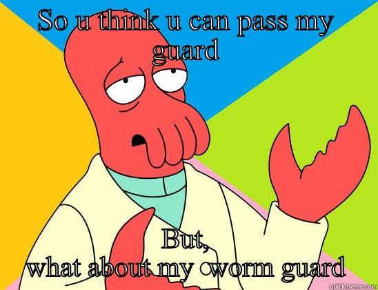 SO U THINK U CAN PASS MY GUARD BUT, WHAT ABOUT MY  WORM GUARD Futurama Zoidberg 