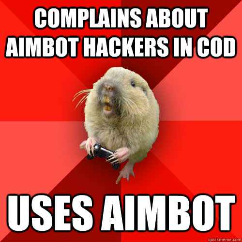 complains about aimbot hackers in cod uses aimbot  Gaming Gopher